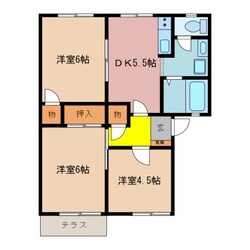 霞ケ浦駅 徒歩12分 1階の物件間取画像